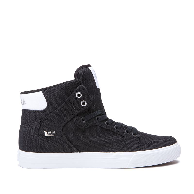 Supra Vaider High Top Schuhe Damen - Schwarz/Weiß BRQ33214